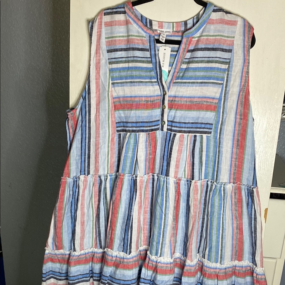 Universal Thread Multicolor Striped Dress